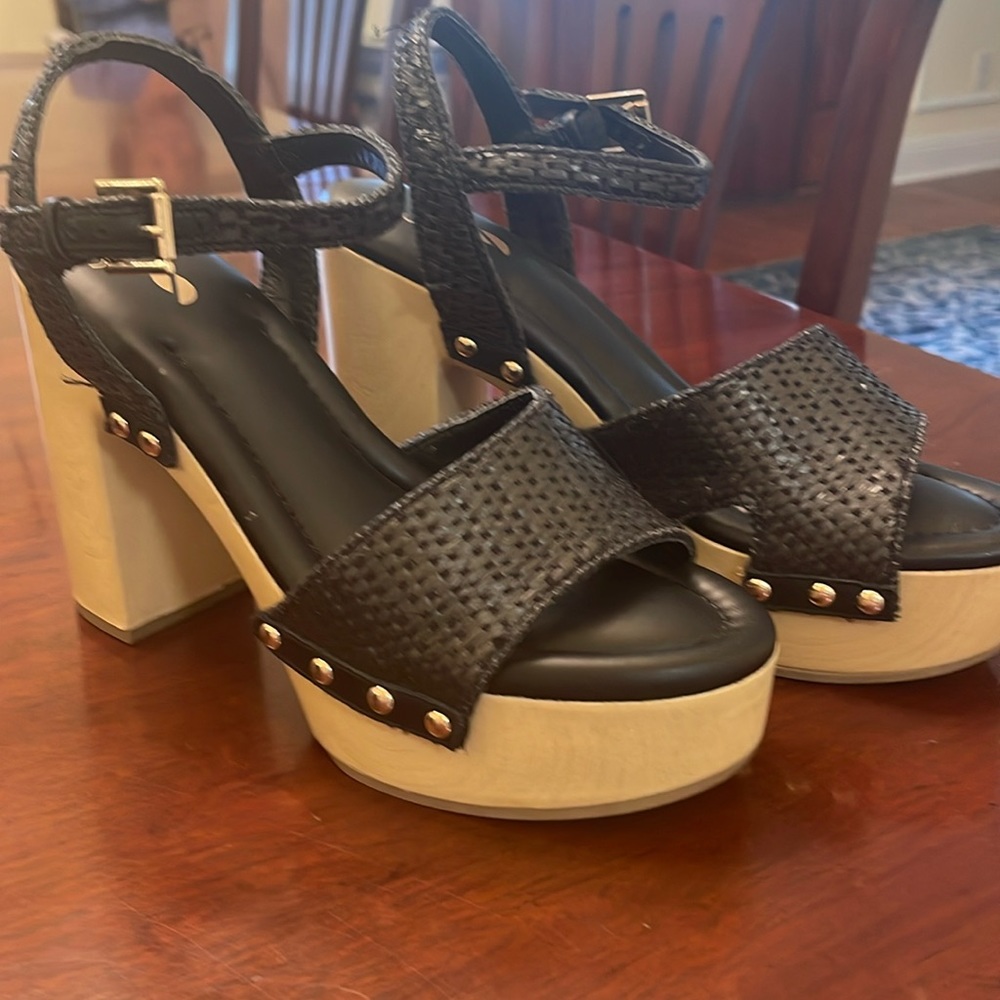 Brand New Franco Sarto Raffia Platform Heels!